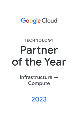 Google Cloud Technology Partner of the Year Infrastructure Compute 2023 award